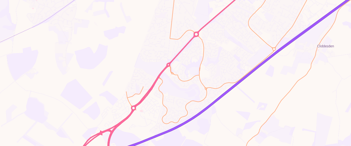Map showing the location of Sainsburys Kempshott