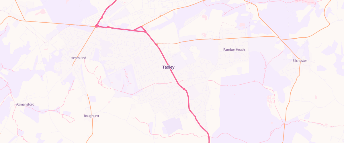 Map showing the location of Asda Tadley Express Petrol