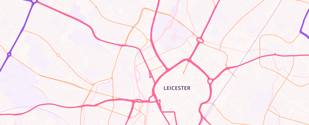 Map showing Up 'n' Running Garage Services Limited, Leicester