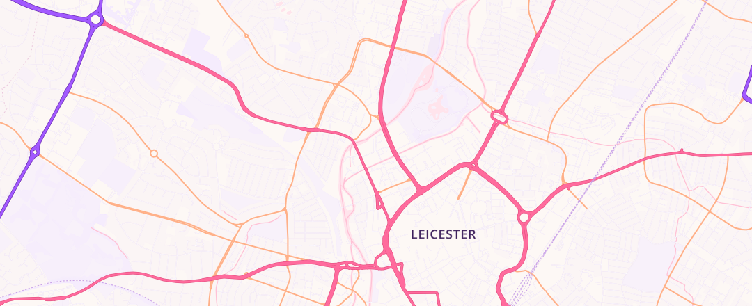 Map showing Collingwood Motors, Leicester