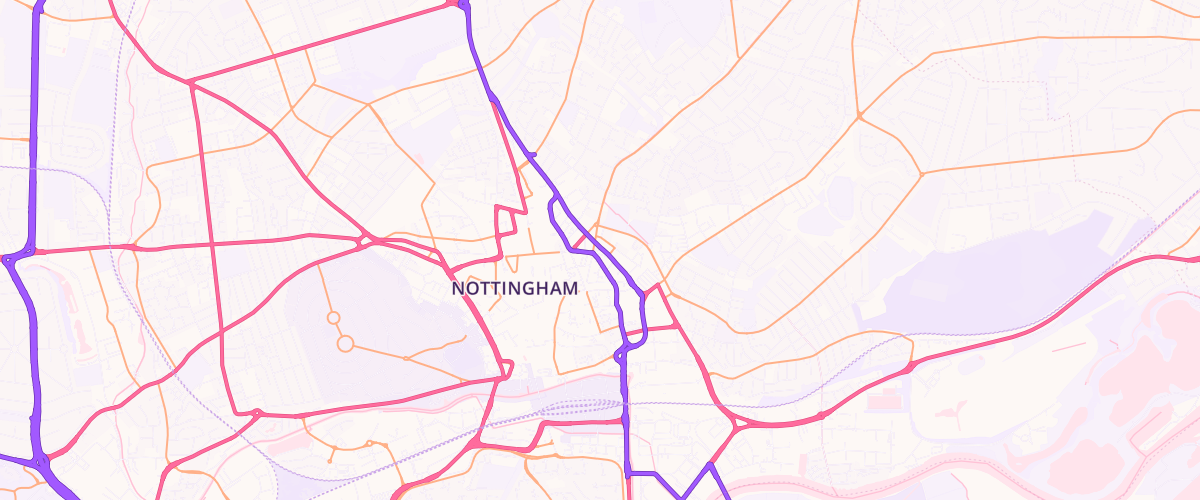 Map showing the location of Mfg Huntingdon Street