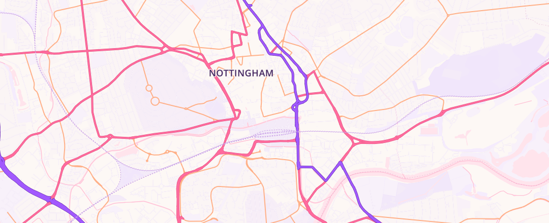 Map showing Nottingham Rims And Tyres Ltd, Nottingham