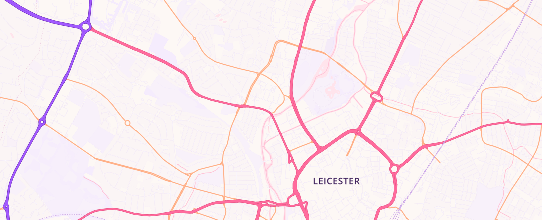 Map showing Halfords Autocentre, Leicester