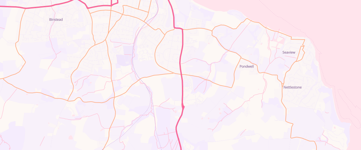 Map showing the location of Westridge Garage Ryde Ltd