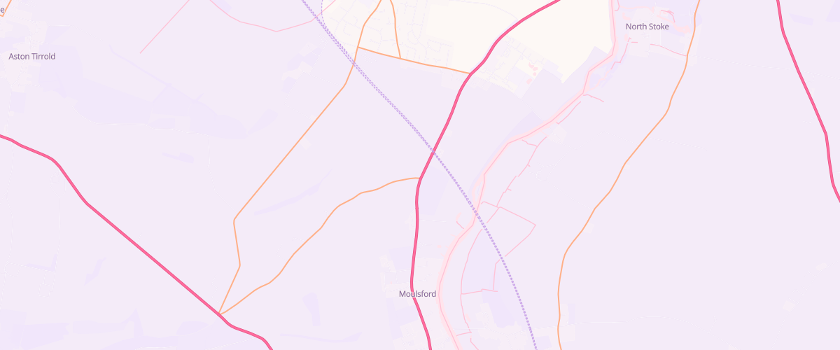 Map showing the location of Moulsford Service Station