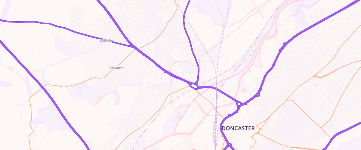 Map showing the location of Mfg Morrisons Doncaster