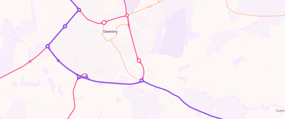 Map showing the location of Mfg Daventry