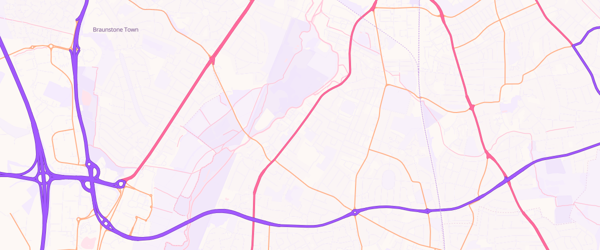 Map showing the location of Asda County Express Petrol