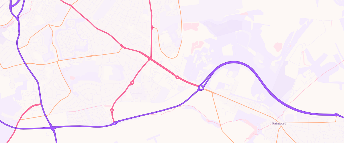 Map showing the location of Rontec Southwell