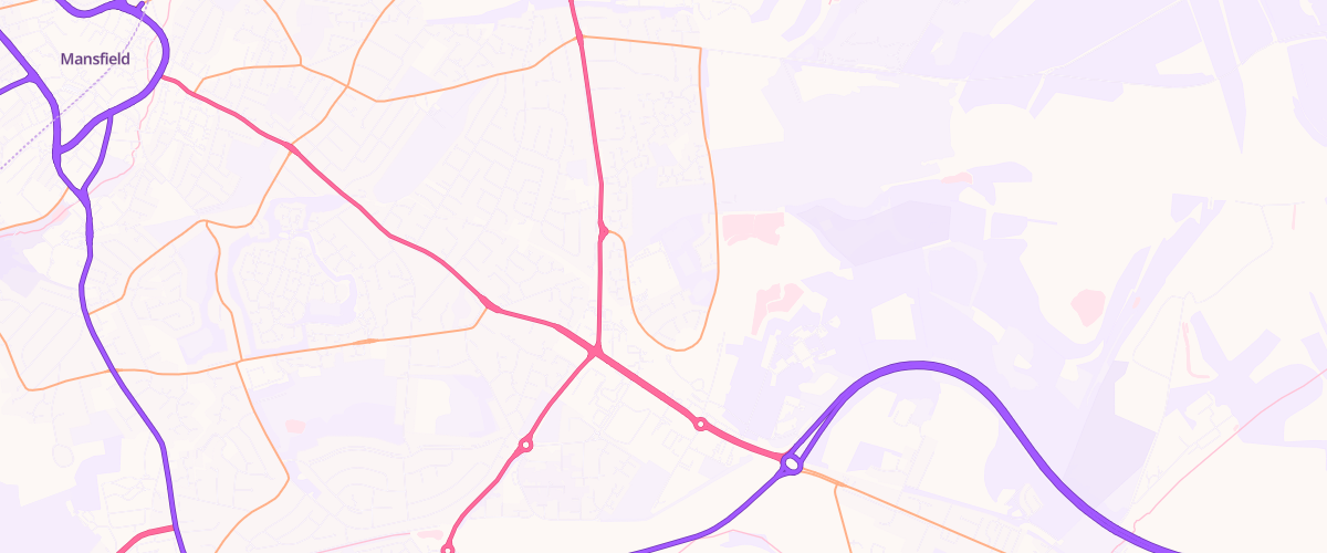 Map showing the location of Mansfield Jubilee Extra Petrol