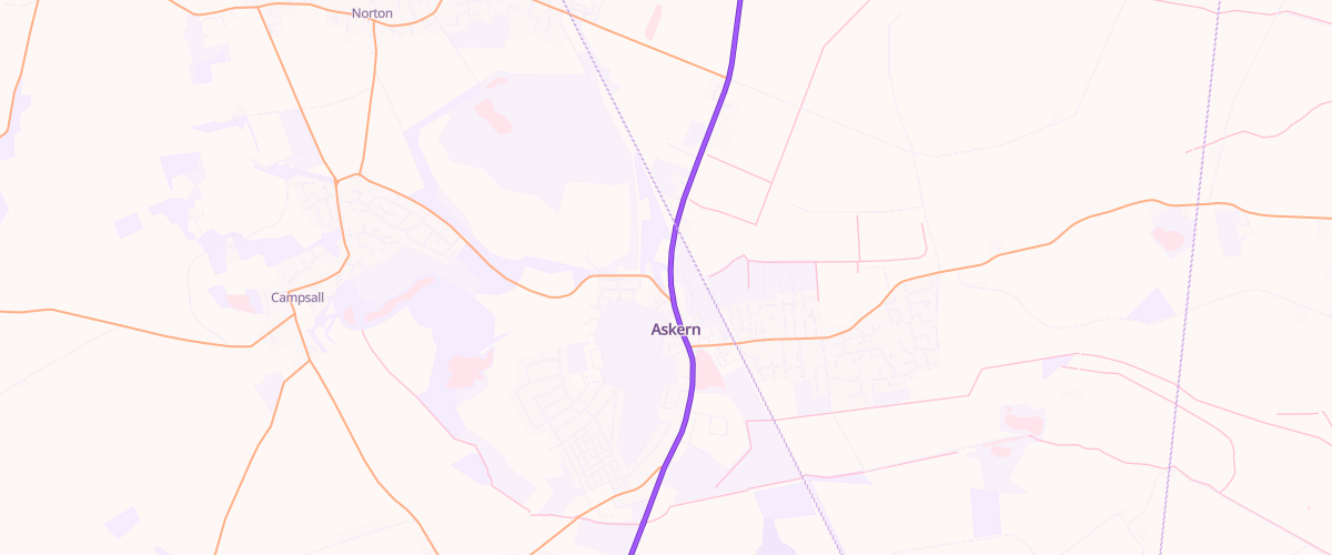 Map showing the location of Jet Askern Service Station