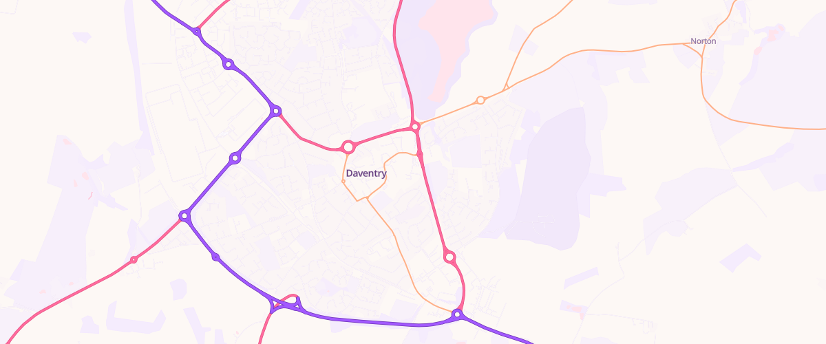 Map showing the location of Rontec Daventry