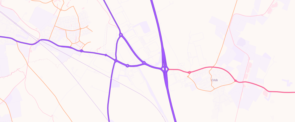 Map showing the location of Eg Crick Pfs