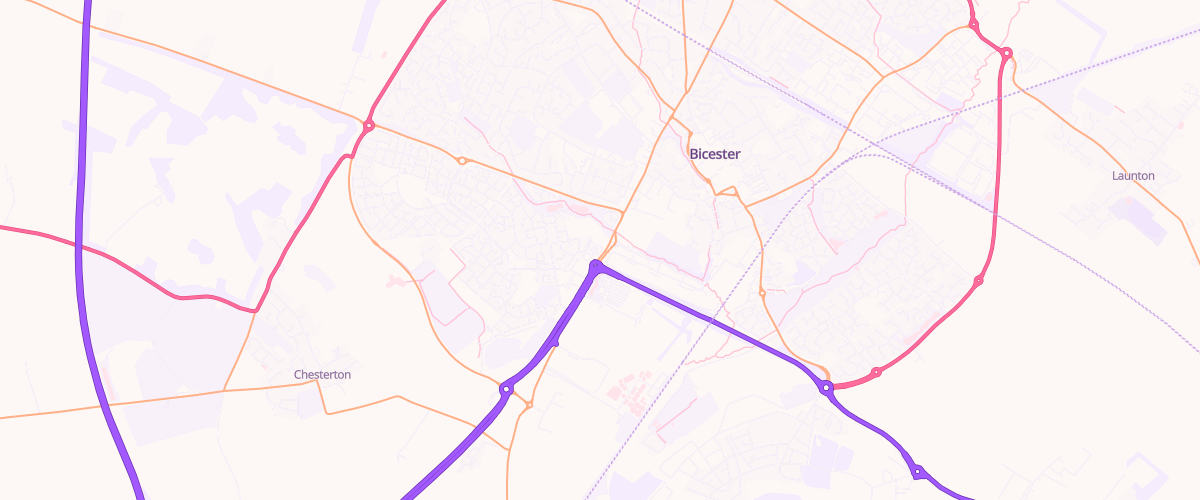 Map showing the location of Asda Bicester Express Petrol