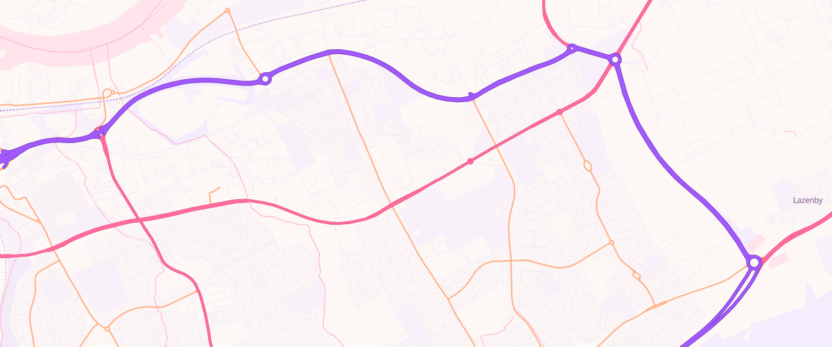 Map showing the location of Eston Cleveland Extra Petrol