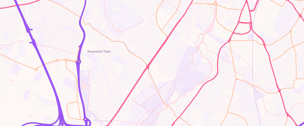 Map showing the location of Rowley Fields Esso Express