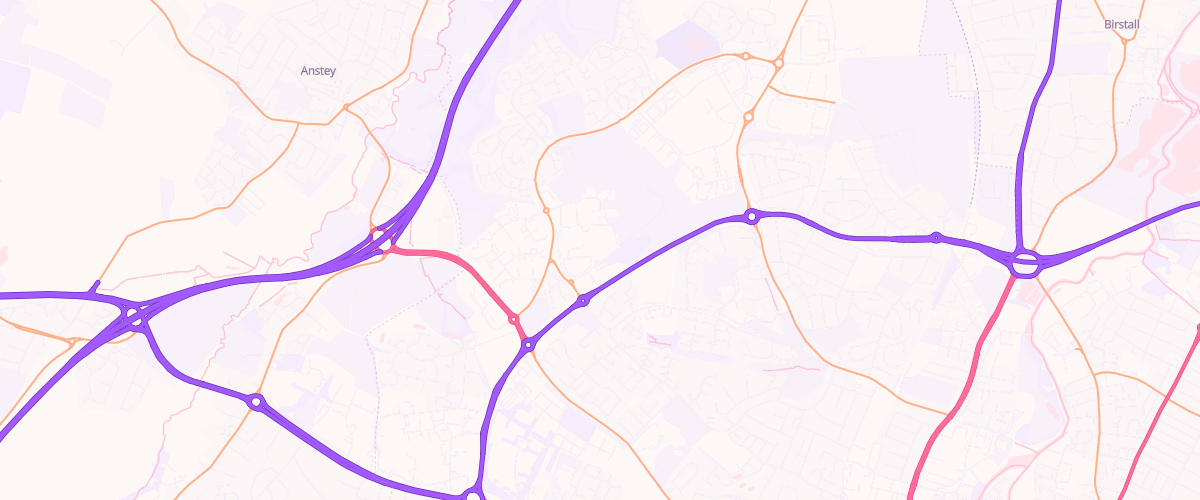 Map showing the location of Leicester Extra Petrol Filling