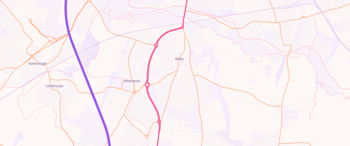 Map showing the location of Asda Leicester Express Petrol
