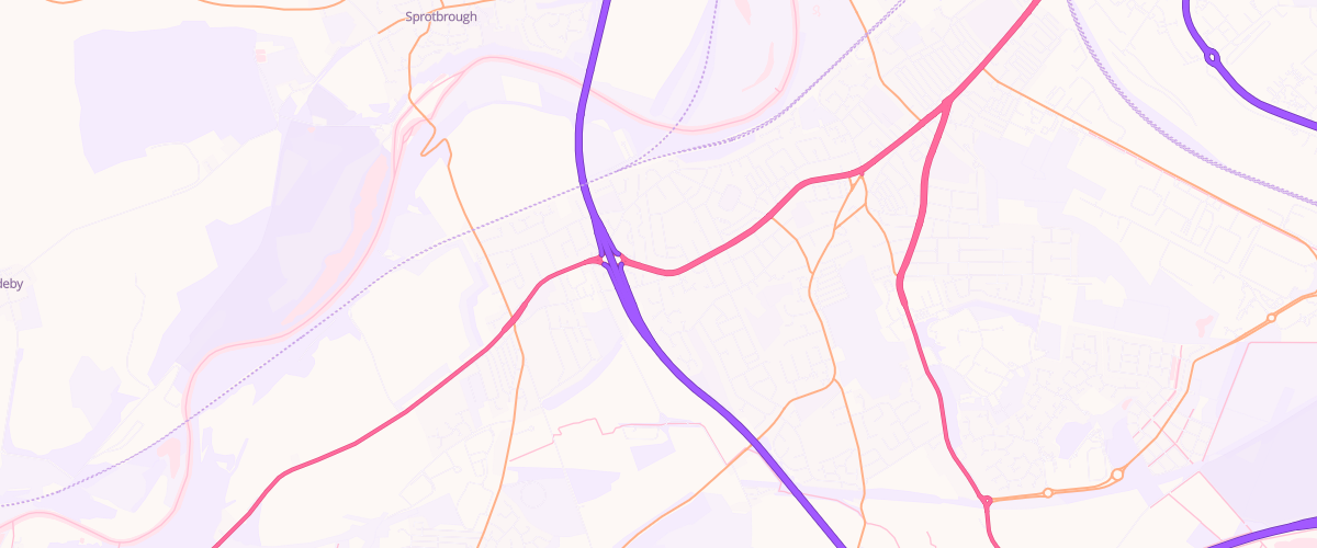 Map showing the location of Jet Balby Service Station