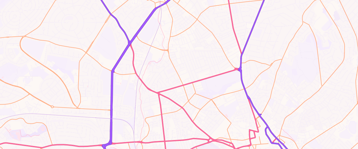 Map showing the location of Asda Hyson Green