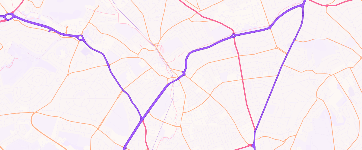 Map showing the location of Basford Esso Express
