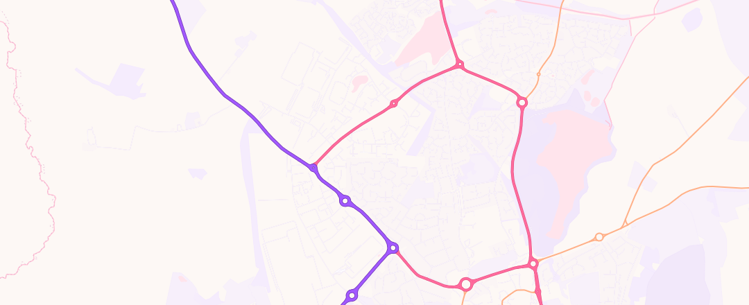 Map showing Drayton Fields Mot Station, Daventry