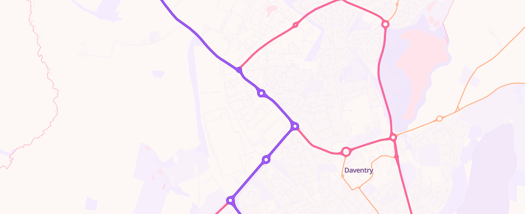 Map showing Maple Leaf Garage Limited, Daventry