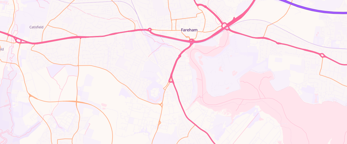 Map showing the location of Asda Gosport Road Express