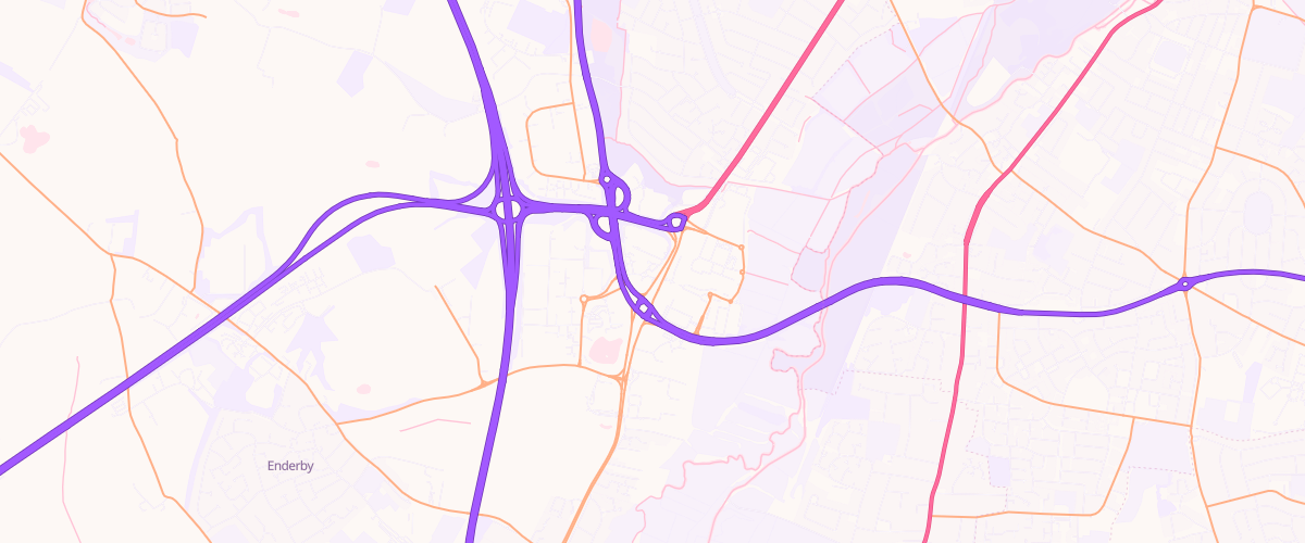Map showing the location of Sainsburys Fosse Park