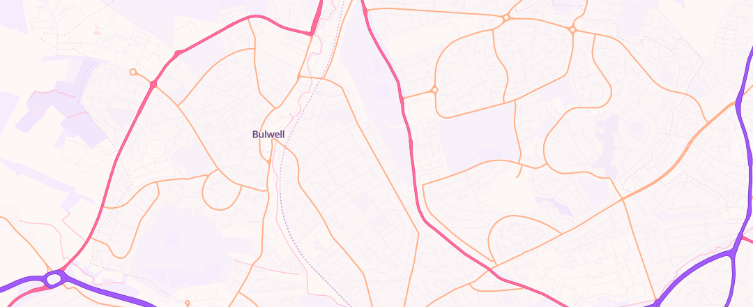 Map showing P J S, Nottingham