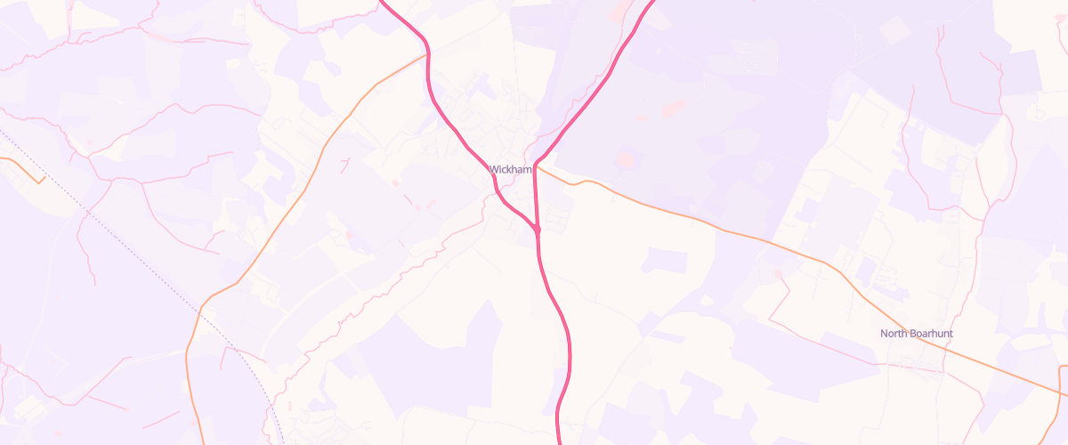 Map showing the location of Shell Co-Op Wickham