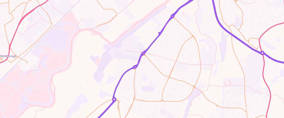Map showing the location of Clifton Ln Esso Express