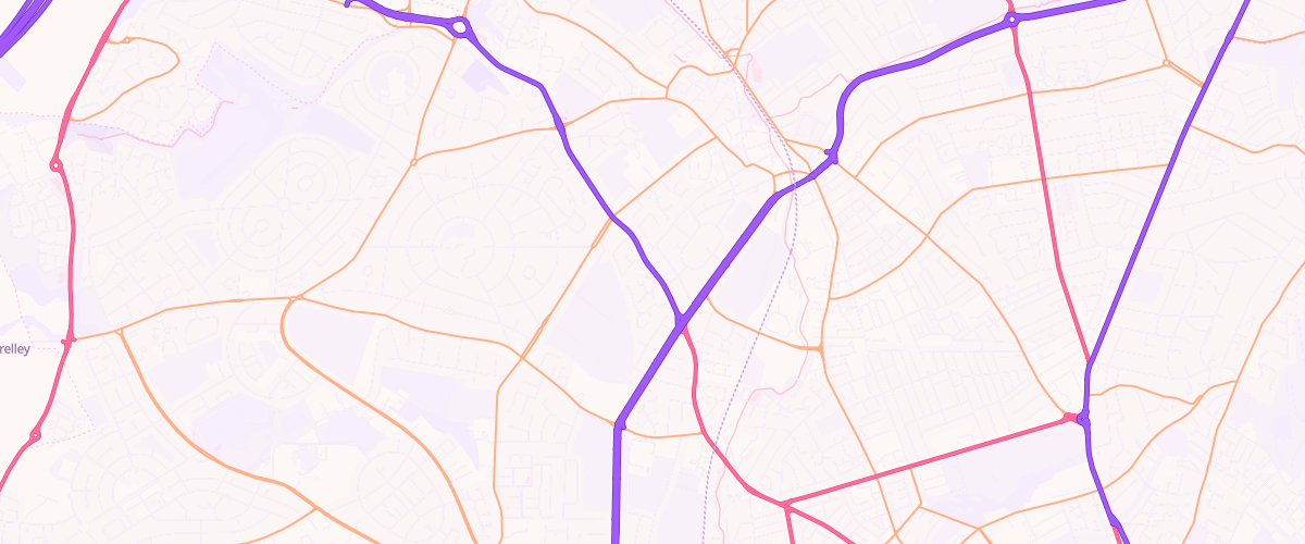 Map showing the location of Mfg Nuthall Road