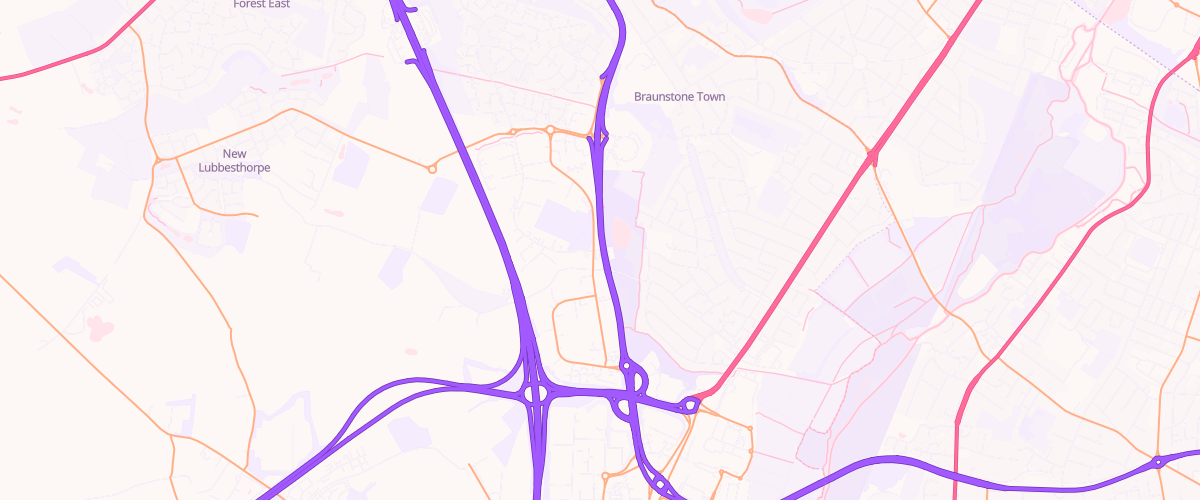 Map showing the location of Mfg Meridian