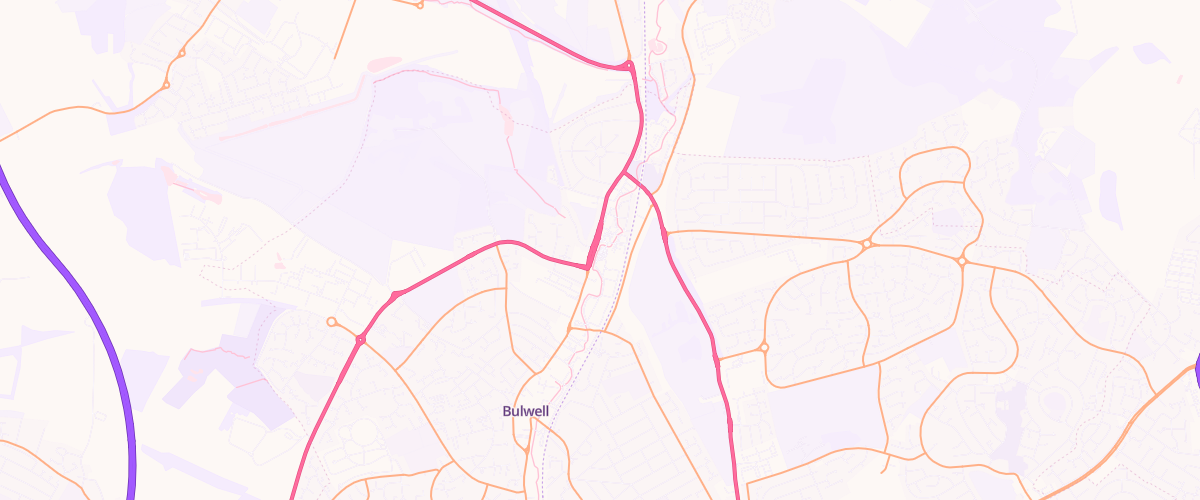 Map showing the location of Mfg Morrisons Bulwell