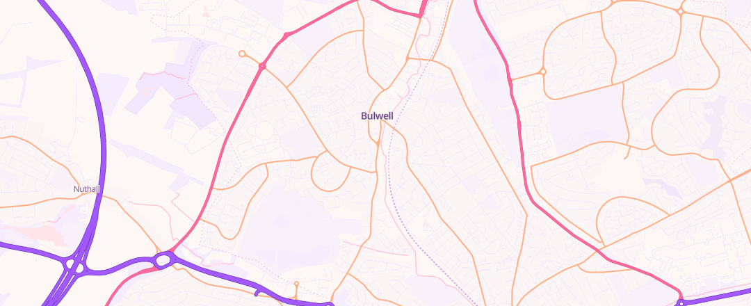 Map showing K&m Autocentre Bulwell, Nottingham