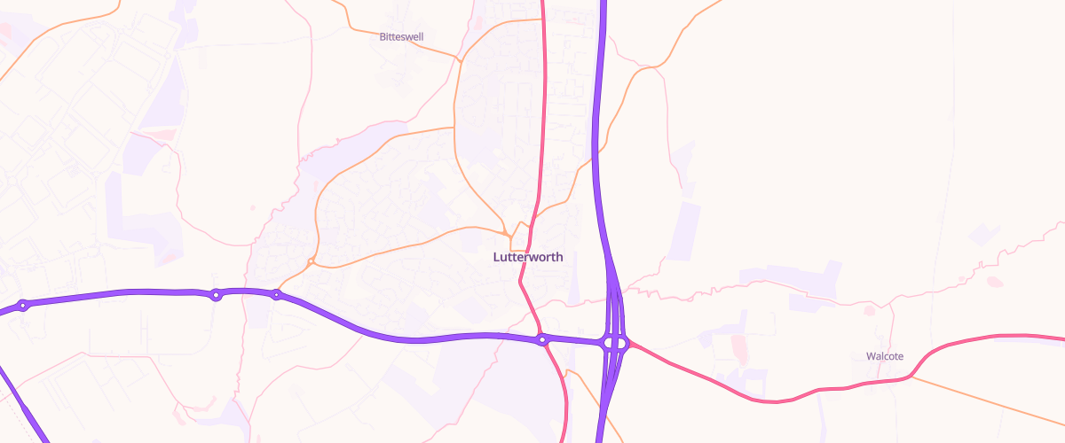 Map showing the location of Mfg Lutterworth
