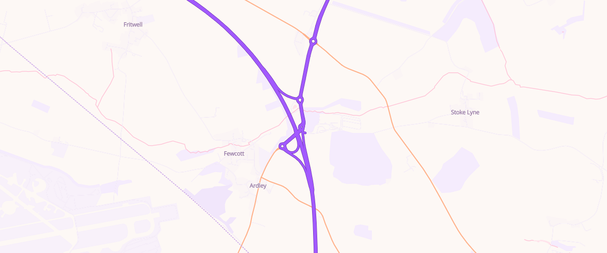 Map showing the location of Asda Cherwell Valley Express