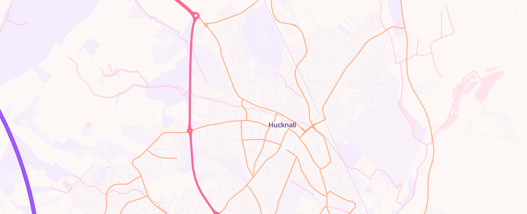 Map showing Kam Servicing Network, Nottingham