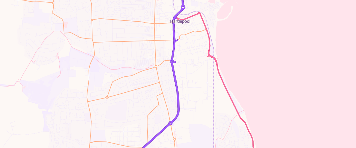 Map showing the location of Hartlepool Extra Petrol Filling