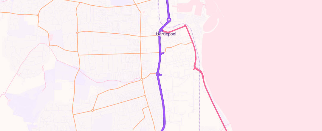 Map showing Aa Motors (north East) Ltd, Hartlepool