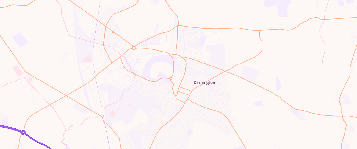 Map showing the location of Sheffield Dinnington Superstore Petrol