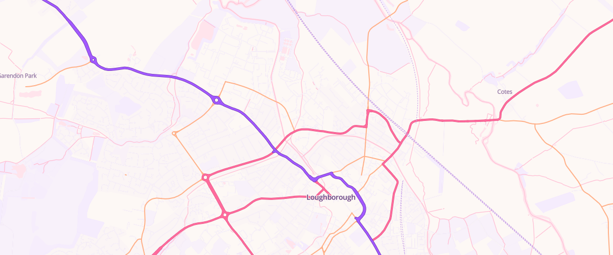 Map showing the location of Shell Loughborough