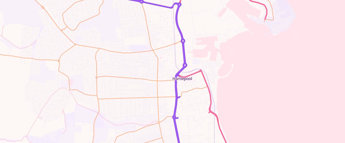 Map showing the location of Mfg Morrisons Hartlepool