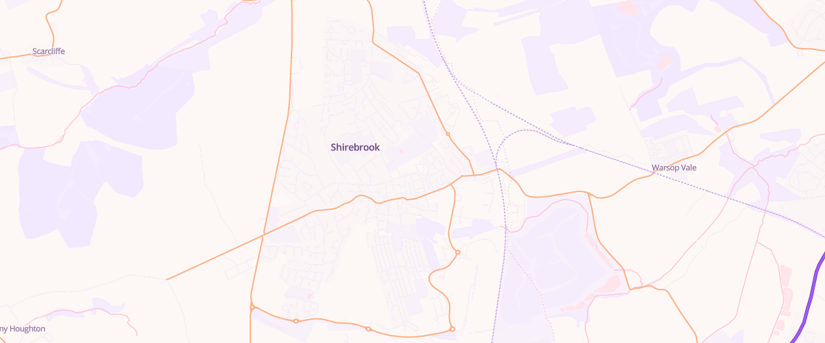 Map showing the location of Carter Lane Service Station