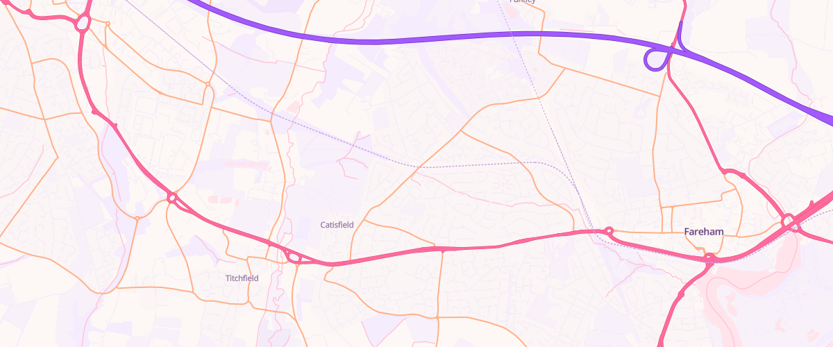 Map showing the location of Asda Fareham Express Petrol