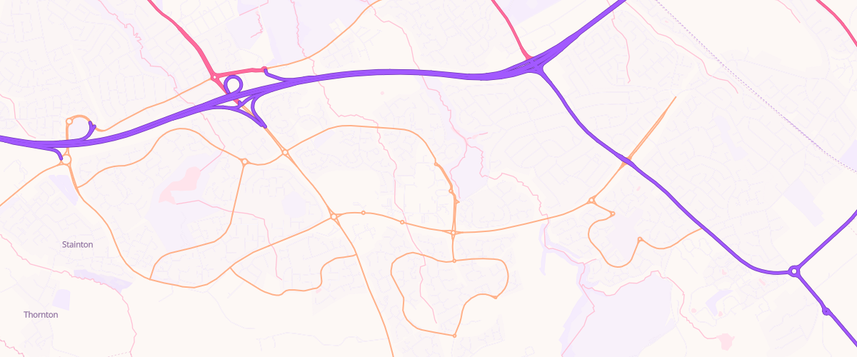 Map showing the location of Middlesbrough Coulby Newham Extra