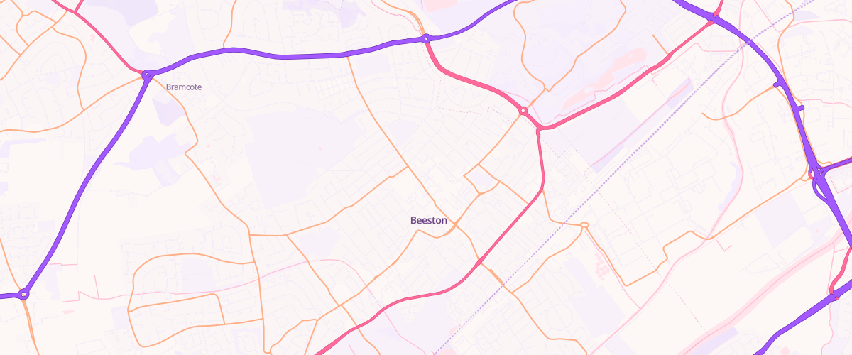Map showing the location of Sainsburys Beeston