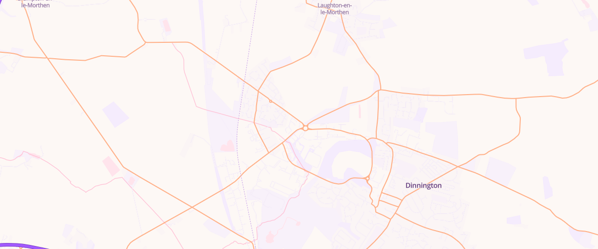 Map showing the location of Bp Harvest Energy Dinnington