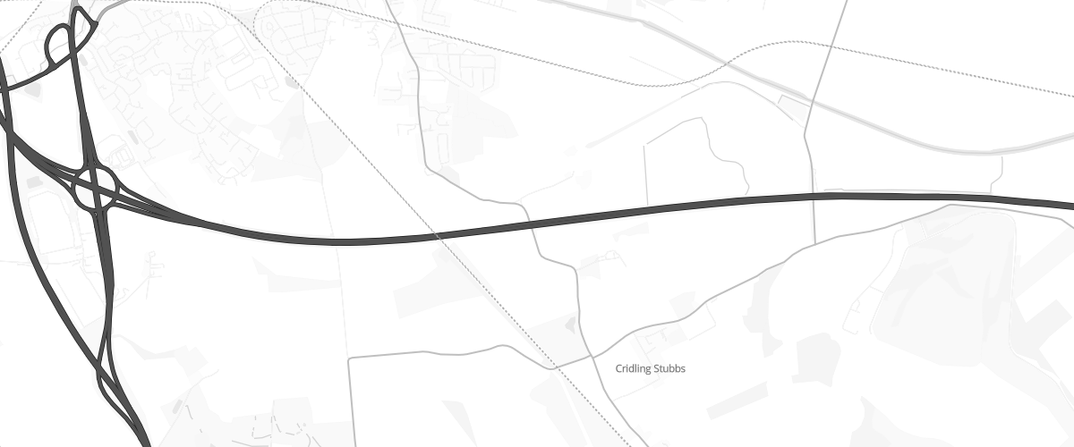 Map showing the location of Ferrybridge Service Area